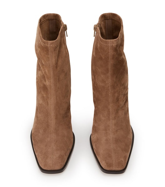 Brown Tony Bianco Rover Saddle Suede 8.5cm Heeled Boots | GPHEC52806