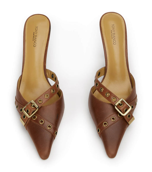 Brown Tony Bianco Savoir Cognac 8cm Court Shoes | PHCVG56247