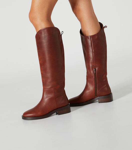 Brown Tony Bianco Tyler Cognac 4cm Knee High Boots | SPHNY99994