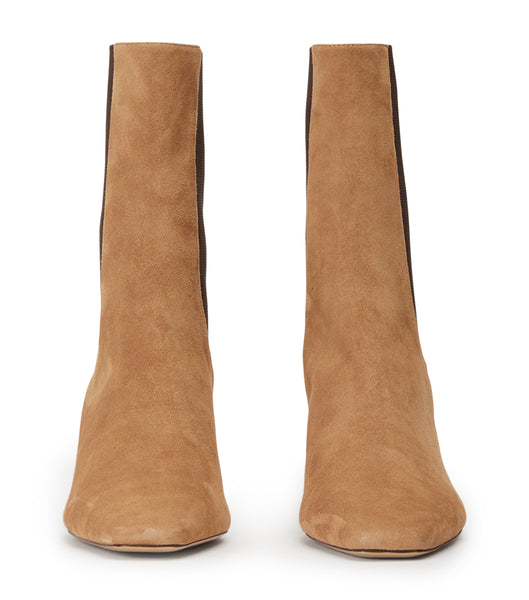 Brown Tony Bianco Verona Butterscotch Suede 5cm Heeled Boots | PHQAV85171