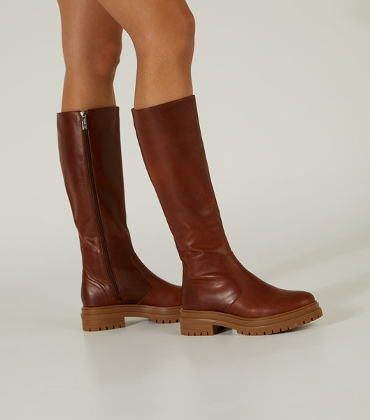 Brown Tony Bianco Wanda Cognac 4.5cm Knee High Boots | APHWC89298