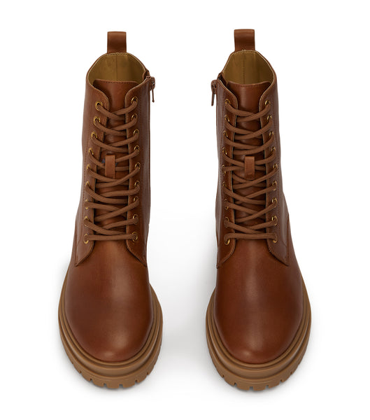 Brown Tony Bianco Wya Cognac 4.5cm Combat Boots | PHJVR94111