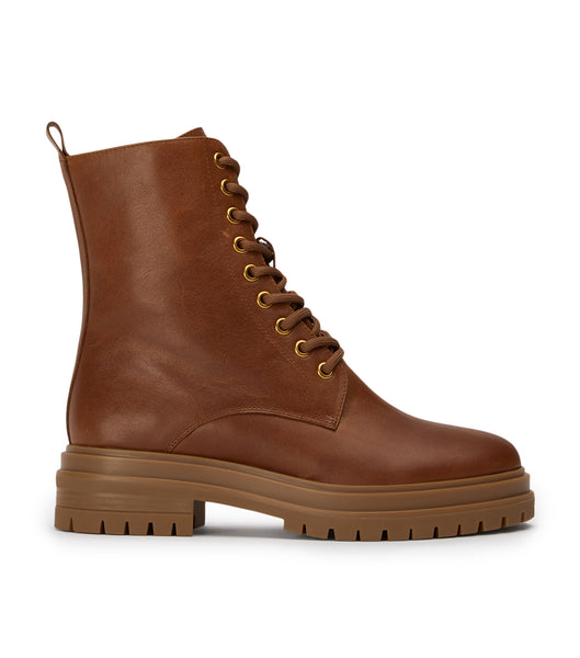 Brown Tony Bianco Wya Cognac 4.5cm Combat Boots | PHJVR94111