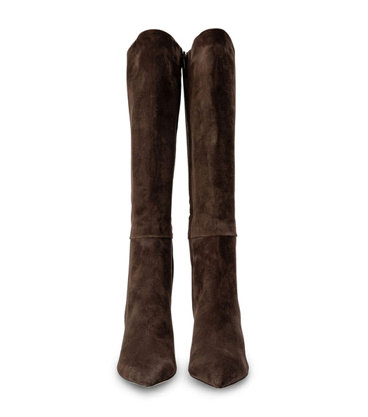 Chocolate Tony Bianco Apollo Espresso Suede 10.5cm Heeled Boots | PHEGJ94437