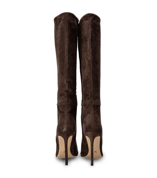 Chocolate Tony Bianco Apollo Espresso Suede 10.5cm Heeled Boots | PHEGJ94437