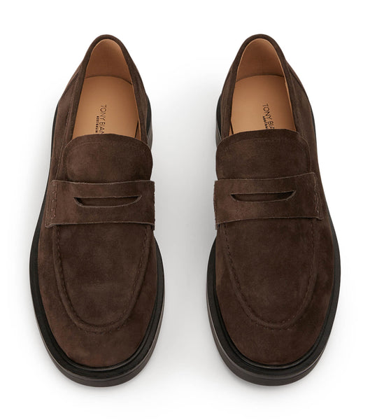 Chocolate Tony Bianco Cherish Espresso Suede 4.5cm Loafers | PPHQX62416