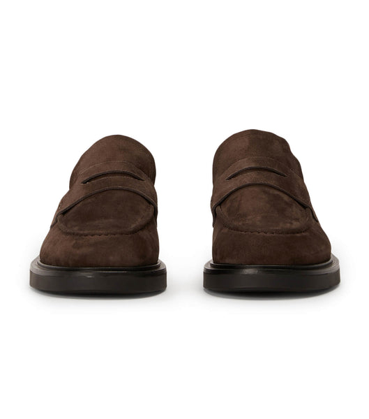 Chocolate Tony Bianco Cherish Espresso Suede 4.5cm Loafers | PPHQX62416