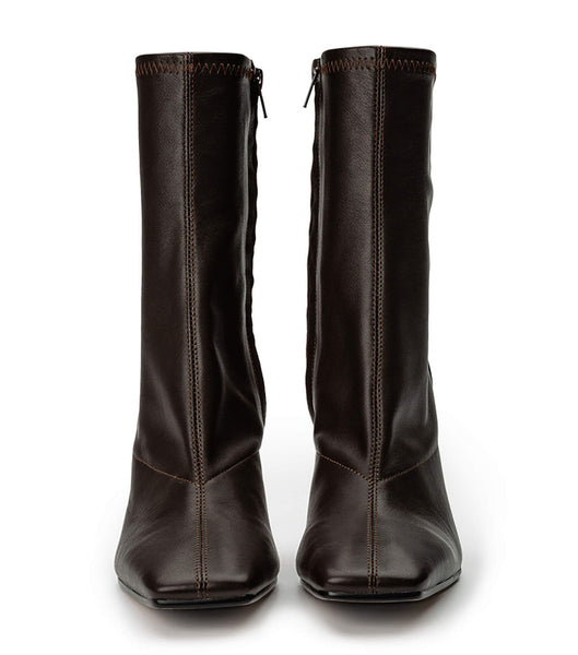 Chocolate Tony Bianco Halsey Chocolate Nappa 10.5cm Heeled Boots | MPHFT32337