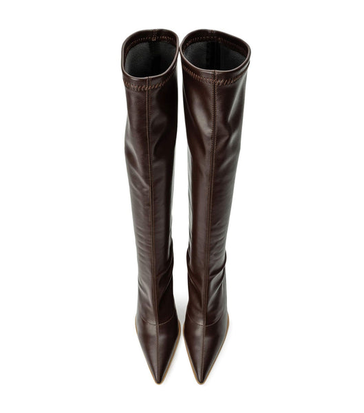 Chocolate Tony Bianco Knight Choc Venezia 9.5cm Mid Calf Boots | EPHHC50036