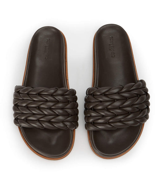 Chocolate Tony Bianco Layton Chocolate Nappa Slides | APHWC32146