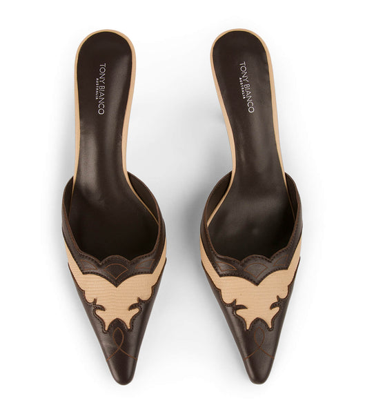 Chocolate Tony Bianco Shuga Beech/Chocolate 8cm Low Heels | PHDYB39999