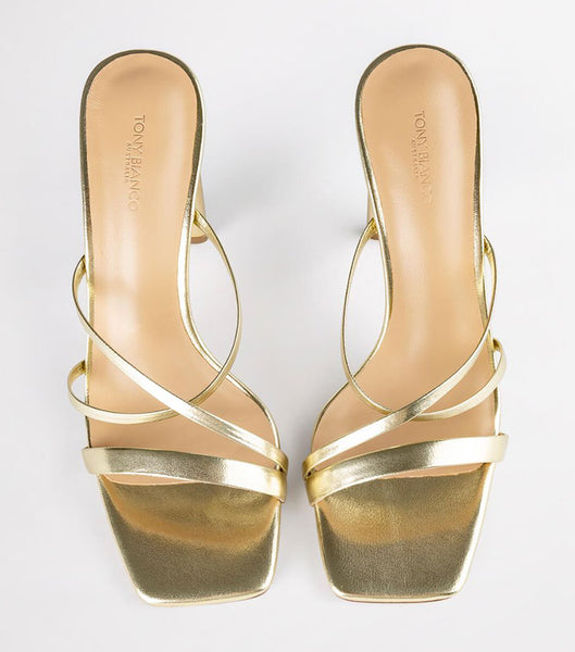 Gold / Metal Tony Bianco Fior Gold Nappa Metallic 11cm Bridal Heels | BPHSO98673