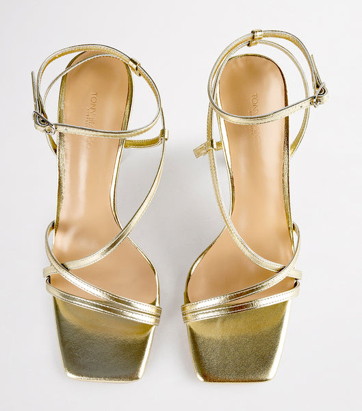 Gold / Metal Tony Bianco Franci Gold Nappa Metallic 10.5cm Stiletto Heels | LPHTR34643