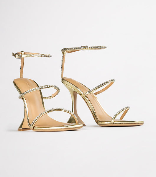 Gold / Metal Tony Bianco Shy Gold Nappa Metallic 10.5cm Event Heels | PHJBT73125