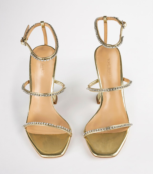 Gold / Metal Tony Bianco Skye Gold Nappa Metallic 10.5cm Bridal Heels | PHNZX18124