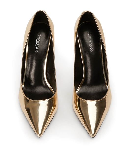 Gold Tony Bianco Anja Gold Shine 10.5cm Court Shoes | PHQAV77508