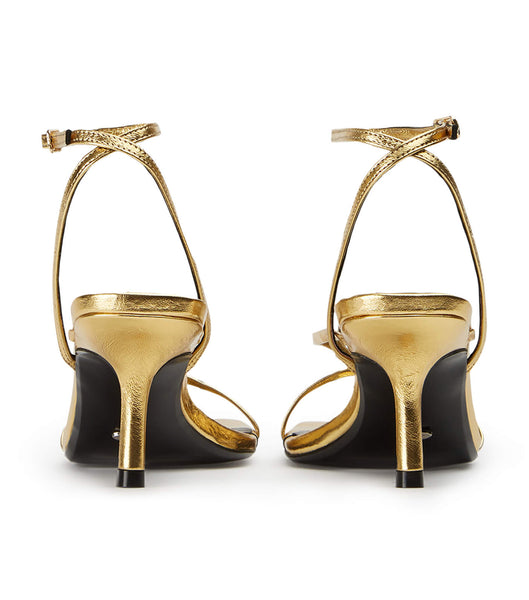 Gold Tony Bianco Avi Gold Foil 6.5cm Event Heels | MPHFT77452