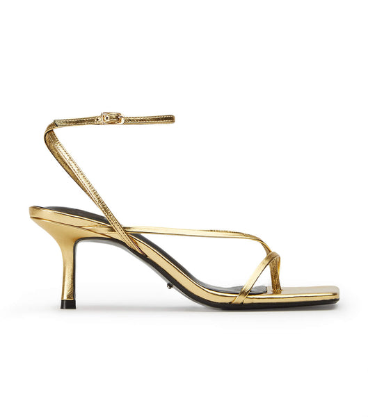 Gold Tony Bianco Avi Gold Foil 6.5cm Event Heels | MPHFT77452