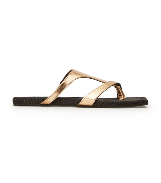 Gold Tony Bianco Eman Antique Gold Nappa 1.5cm Sandals | ZPHMJ69702