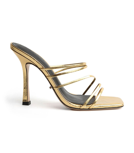 Gold Tony Bianco Foxie Gold Foil 10.5cm Stiletto Heels | PHJKU83538