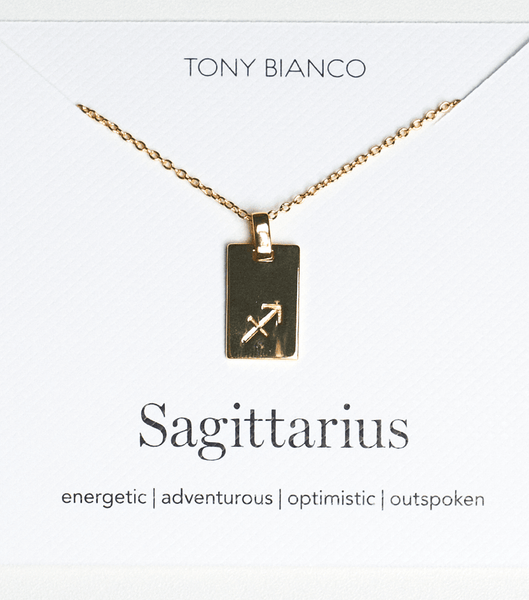 Gold Tony Bianco Gold Sagittarius Zodiac Necklace Accessories | PHZPD32806