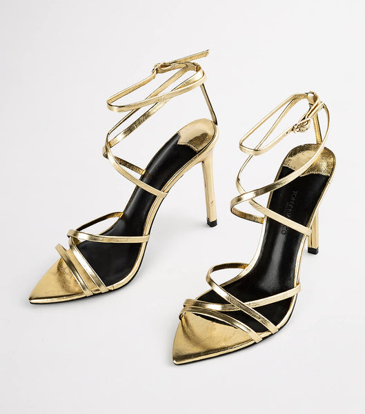 Gold Tony Bianco Marcy Gold Foil 10.5cm Stiletto Heels | PHJBT62836