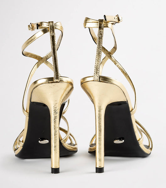 Gold Tony Bianco Marcy Gold Foil 10.5cm Stiletto Heels | PHJBT62836