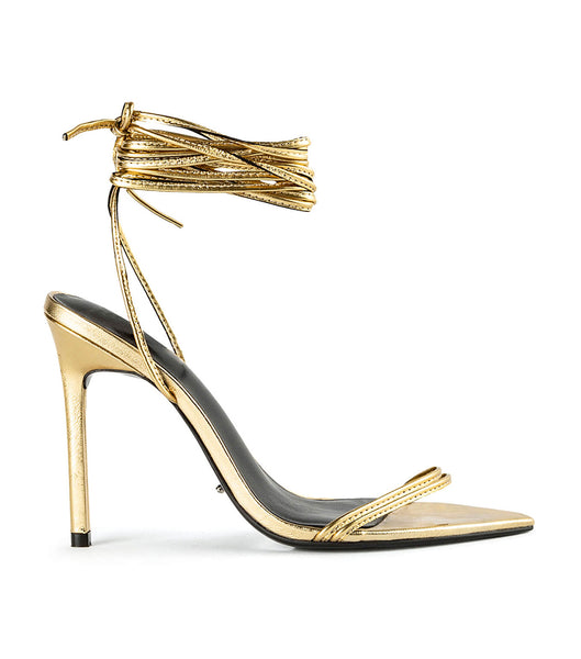 Gold Tony Bianco Millie Gold Foil 10.5cm Stiletto Heels | PHEGJ49626