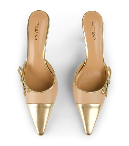 Gold Tony Bianco Shirley Beech/Gold 8cm Event Heels | FPHHY78828