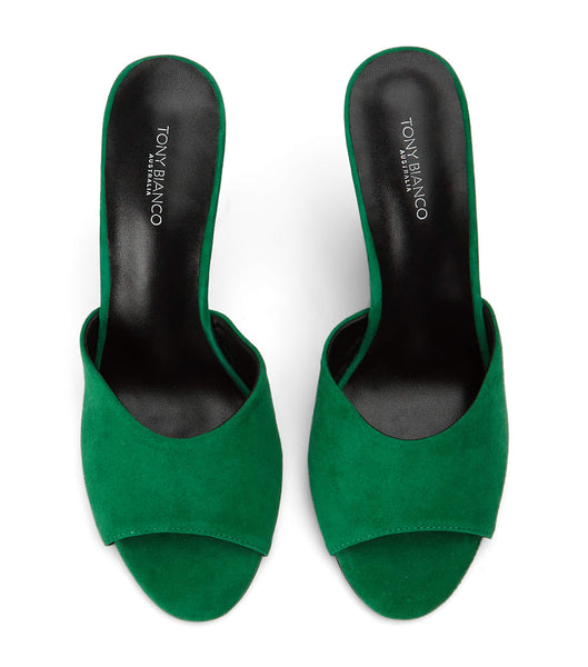 Green Tony Bianco Galaxy Jade Suede 11cm Wedges | TPHPQ67509