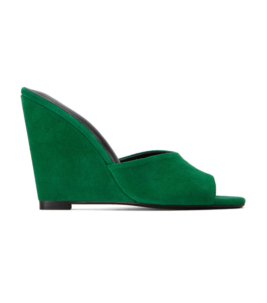 Green Tony Bianco Galaxy Jade Suede 11cm Wedges | TPHPQ67509