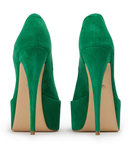 Green Tony Bianco Jolee Jade Suede 15cm Platform Shoes | PHDYB24009