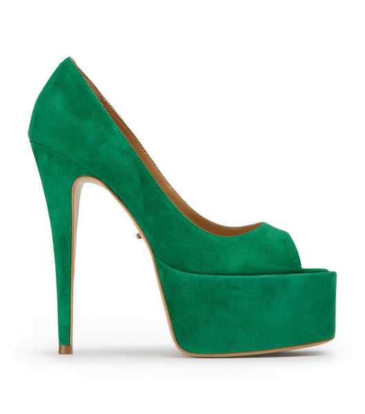 Green Tony Bianco Jolee Jade Suede 15cm Stiletto Heels | YPHGT89414