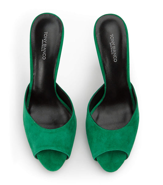 Green Tony Bianco Love Jade Suede 12cm Platform Shoes | PHDFL21672