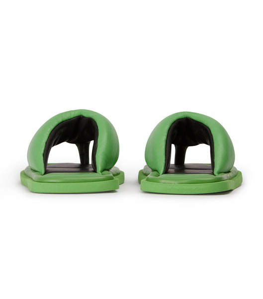 Green Tony Bianco Nikki Acid Green Slides | QPHUV17178