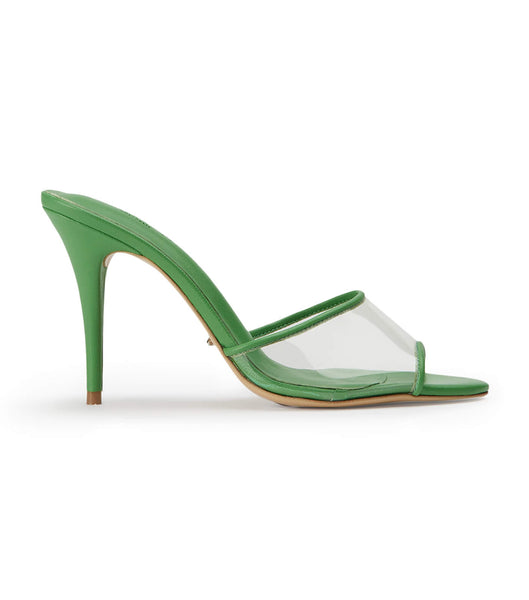 Green Tony Bianco Riana Clear Vinylite/Acid Green 9.5cm Stiletto Heels | PHCIF88658