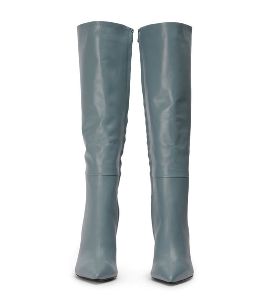 Grey Tony Bianco Apollo Steel Nappa 10.5cm Knee High Boots | GPHUC55429