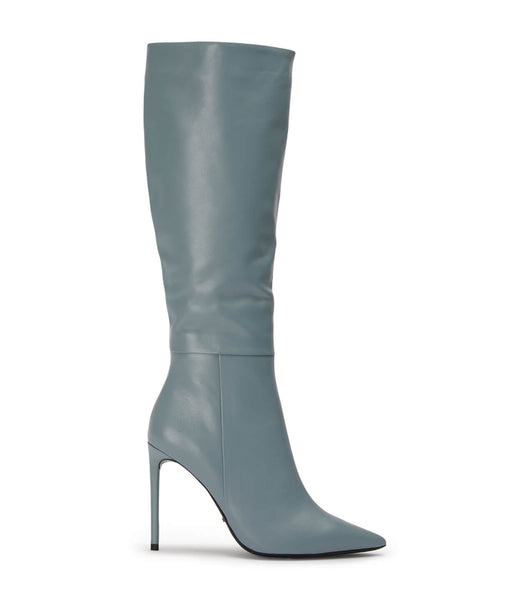 Grey Tony Bianco Apollo Steel Nappa 10.5cm Knee High Boots | GPHUC55429