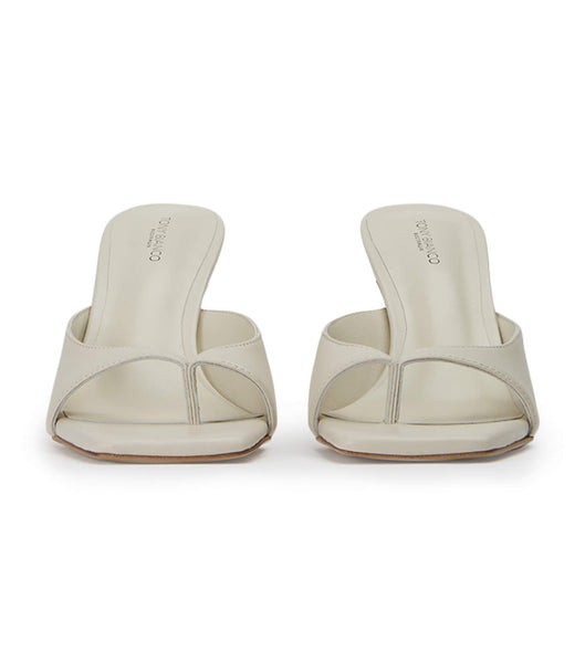 Grey Tony Bianco Crystle Dove Nappa 8.5cm Thong Sandals | PHJZR90171