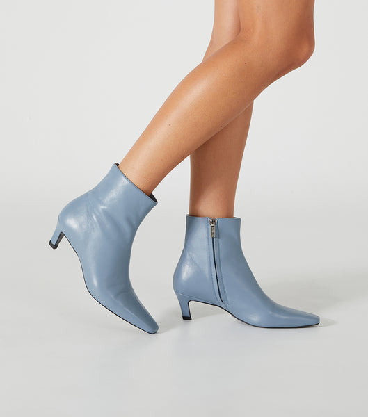 Grey Tony Bianco Vicci Steel Nappa 5cm Ankle Boots | PHZDE50161