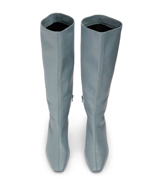 Grey Tony Bianco Vixon Steel Nappa 5cm Heeled Boots | QPHWA39288