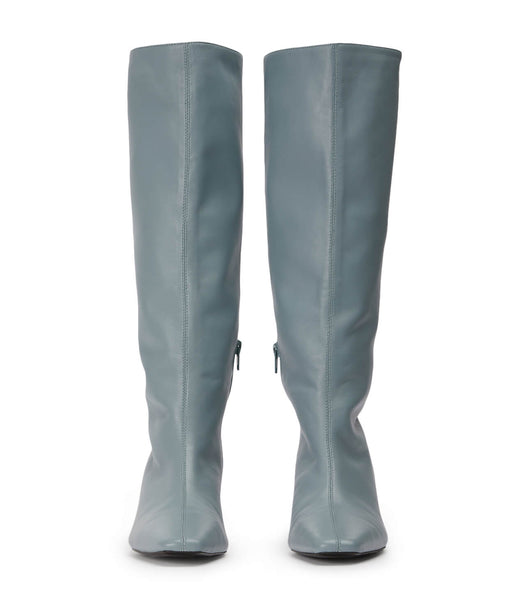 Grey Tony Bianco Vixon Steel Nappa 5cm Knee High Boots | DPHVO53551