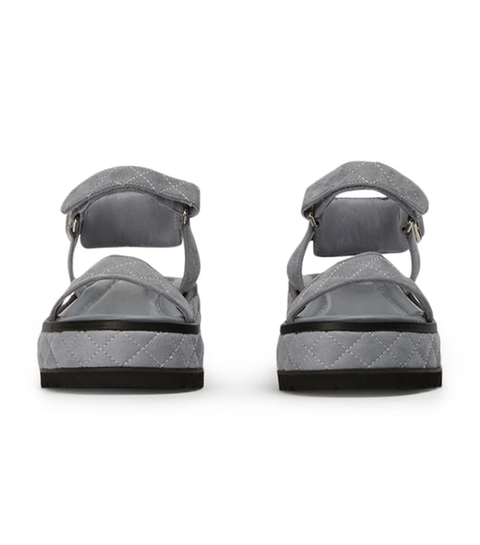 Grey Tony Bianco Zahara Steel Grey Suede 6cm Sandals | PPHQX71644