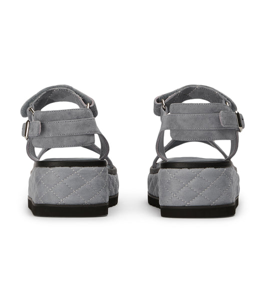 Grey Tony Bianco Zahara Steel Grey Suede 6cm Sandals | PPHQX71644