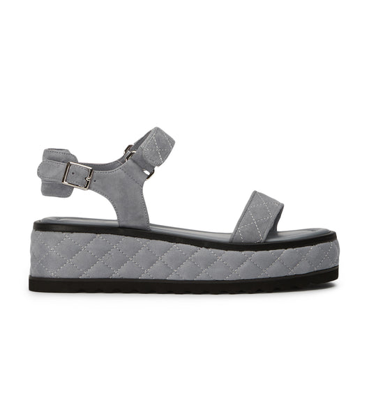 Grey Tony Bianco Zahara Steel Grey Suede 6cm Sandals | PPHQX71644