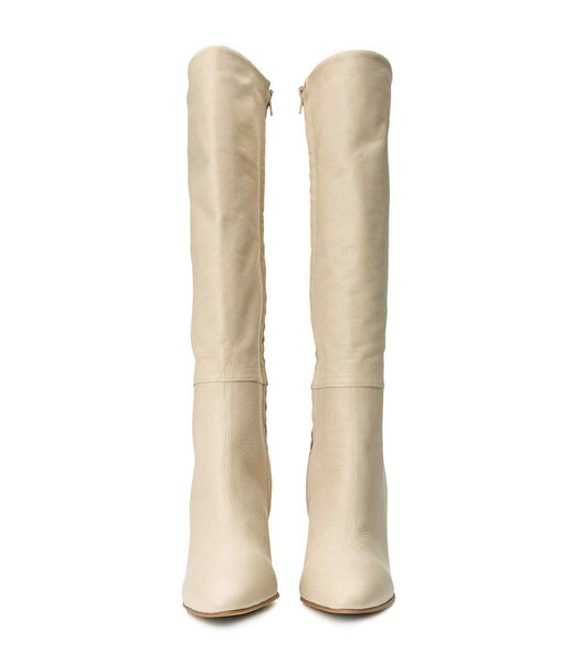 Light Yellow Tony Bianco Bellez Vanilla Venice 9.5cm Knee High Boots | PHJZR37976