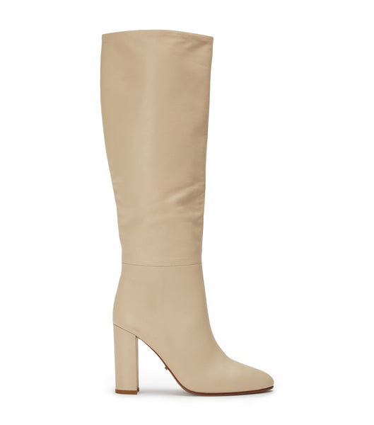 Light Yellow Tony Bianco Boss Vanilla Venice 9.5cm Knee High Boots | QPHWA95142