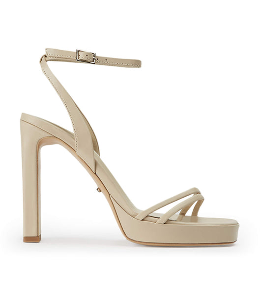 Light Yellow Tony Bianco Dandy Vanilla Capretto 11.5cm Strappy Heels | UPHND78540