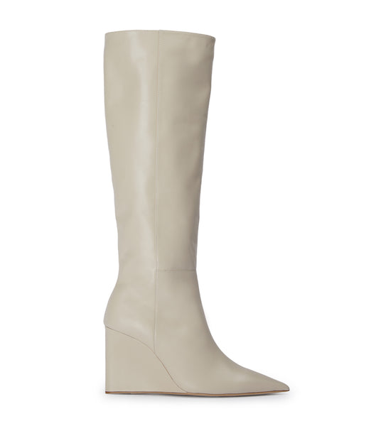 Light Yellow Tony Bianco Drake Vanilla Capretto 9.5cm Heeled Boots | FPHHY18508