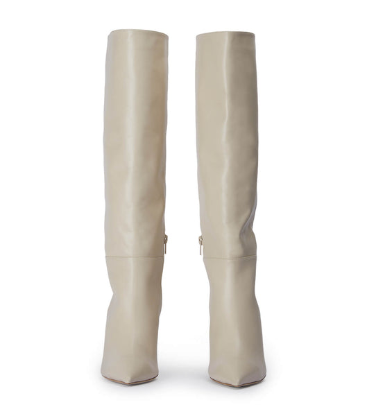 Light Yellow Tony Bianco Drake Vanilla Capretto 9.5cm Mid Calf Boots | PHNEJ67896